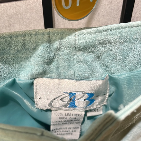 Vintage Alice Blue Light Blue Leather Pants SZ XXL - Picture 2 of 3